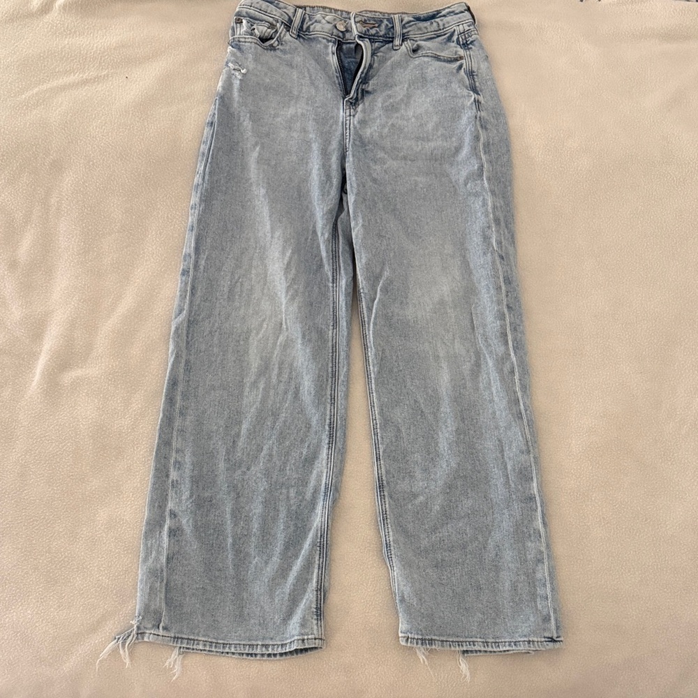 American Eagle Outfitters Light Gray Straight Leg Jeans